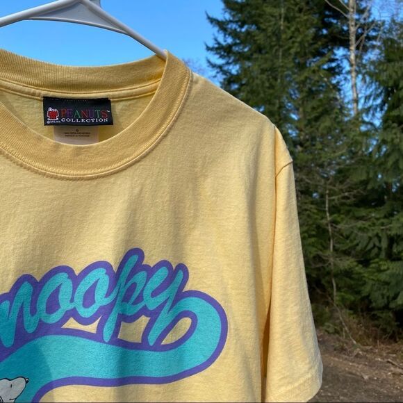 Snoopy Peanuts Collection Yellow T-Shirt Tee L - Picture 8 of 8